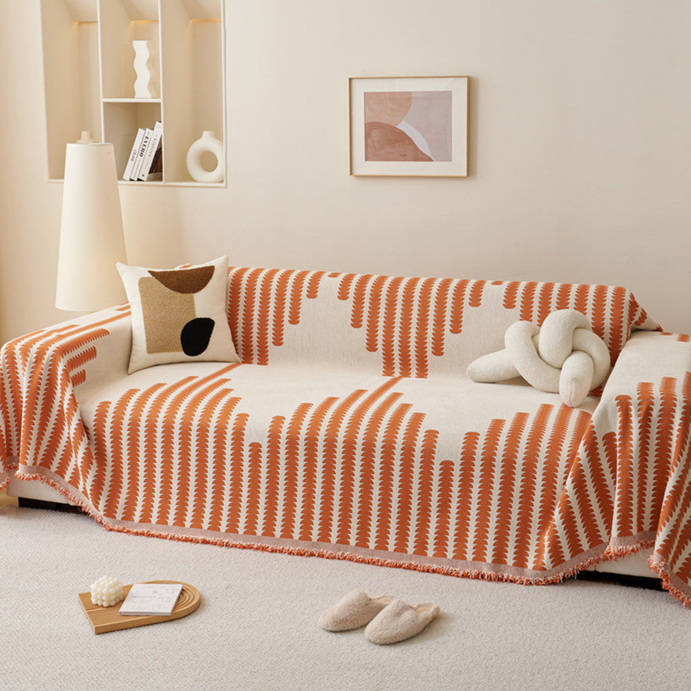 Reversible Double-Sided Minimalist Chenille Sofa Cover