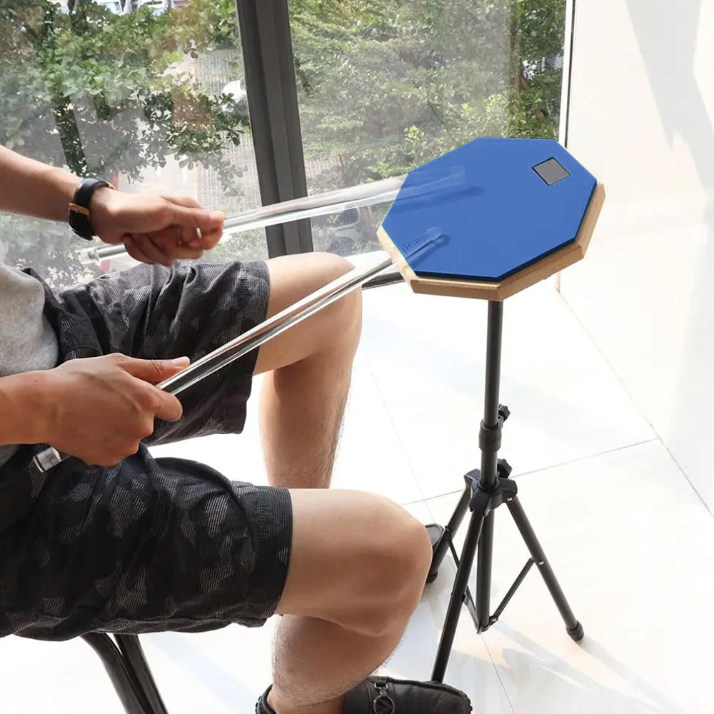 20cm Rubber Practice Drum Pad with Drum Stand