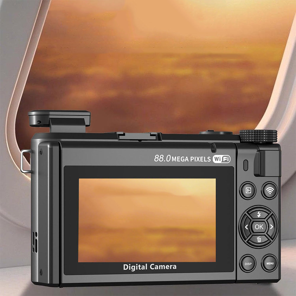 Digital Camera with Flip Screen WIFI Remote Control Vlogging Camera