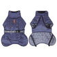 Waterproof Dog Jacket Winter Coat with Buckle and Reflective Strips-Navy