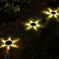 4Pcs Solar Ground Lights Bright In-Ground Outdoor Landscape Lighting Pathway Lawn Patio Yard Deck