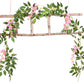 4Pcs Artificial Silk Wisteria Vine Hanging Garland 1.8 m for Home and Garden Decoration