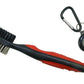 Dual Sided Golf Club Groove Cleaner Brush Tool with Retractable Carabiner