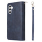 Wallet Leather Flip Cover for Samsung S26 Series with Card Slots Kickstand-Blue