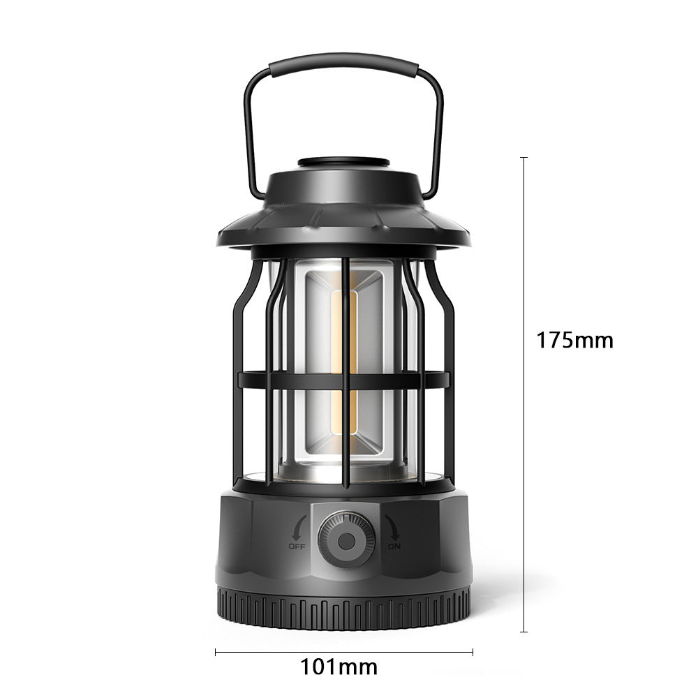 Retro Tent Camping Lantern LED Lantern Outdoor Portable Rechargeable Night Lamp