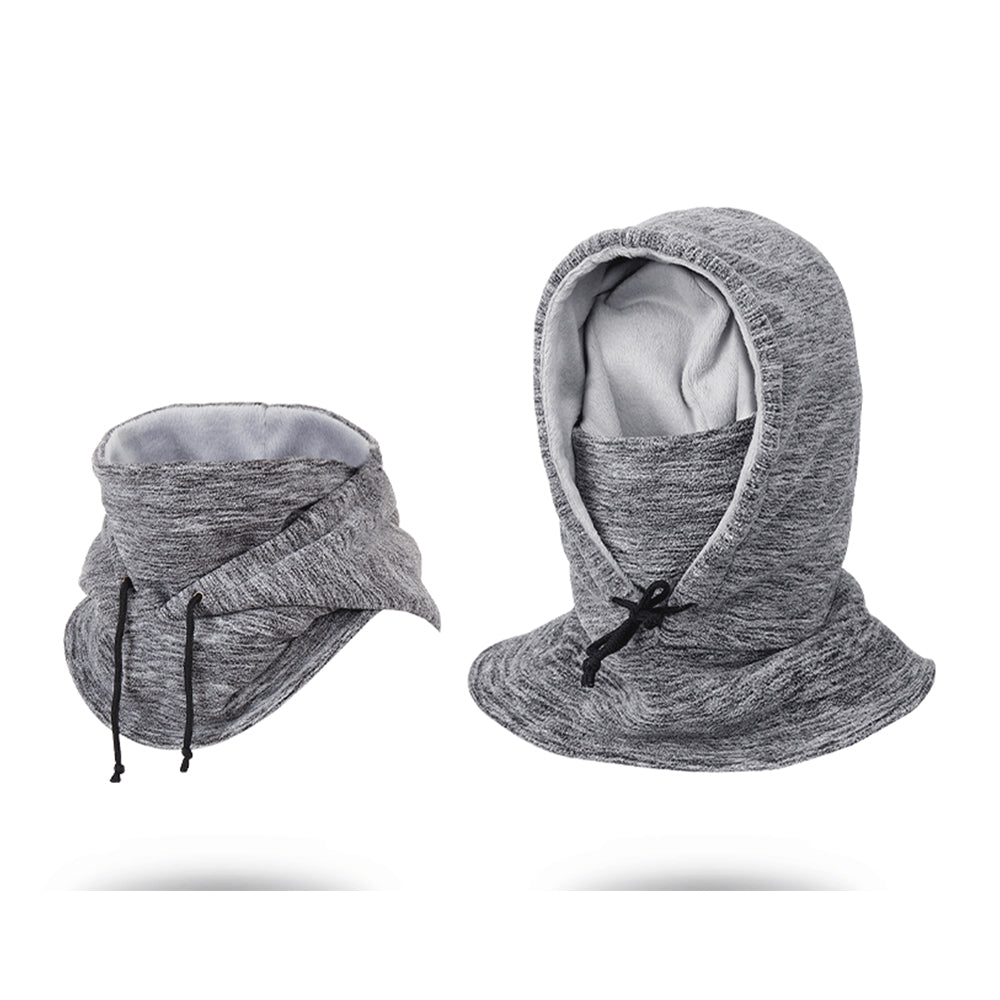 2Pcs Thick Fleece Windproof Hooded Neck Warmer Winter Balaclava for Men
