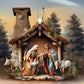 7Pcs 2D Christmas Nativity Scene Ornaments the Birth of Jesus Decor