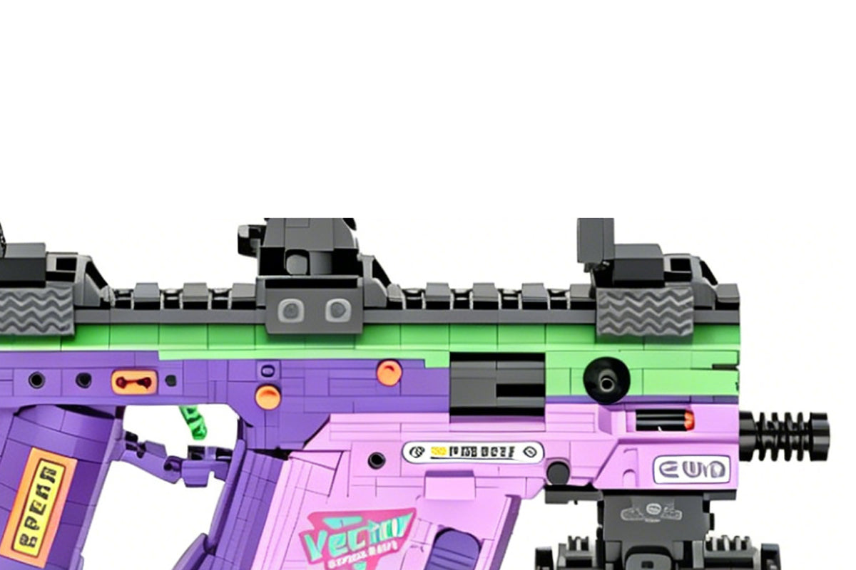 Cool Static Building Block Toy Gun No Shooting Building Blocks Gun Non-Firing Simulation Military Model DIY Assembly Toy