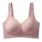 Women Wireless Bra Full Coverage Comfortable Seamless Plus Size-Red