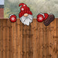 Outdoor Christmas Fence Peeker Decoration Santa Claus Xmas Garden Fence Sign