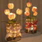 Tulip Flower Lamp Valentine Day Gifts 3 Color Dimming Night Light