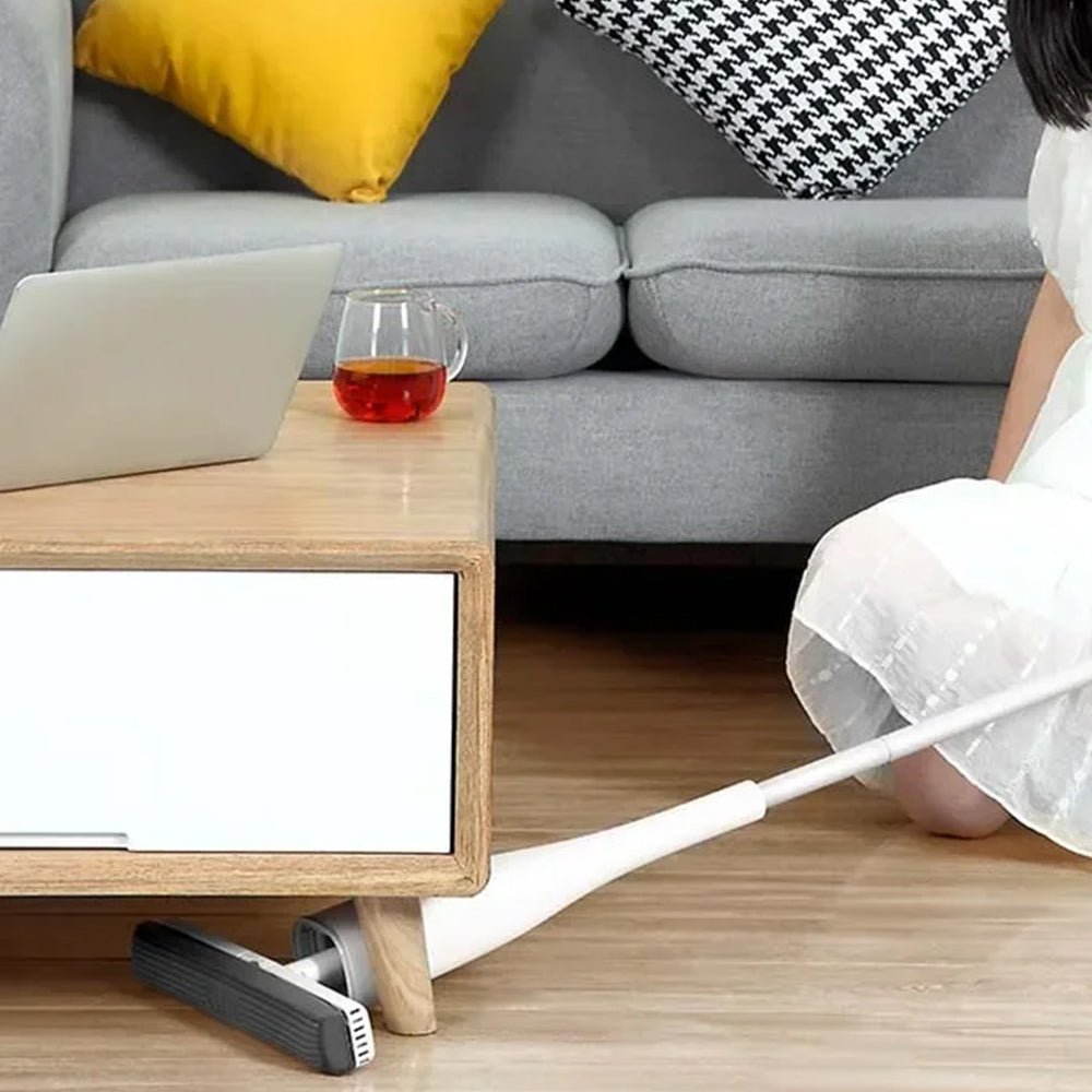 Self-Wringing Mop with 2 Replaceable Sponge Mop Heads and 1 Collapsible Bucket