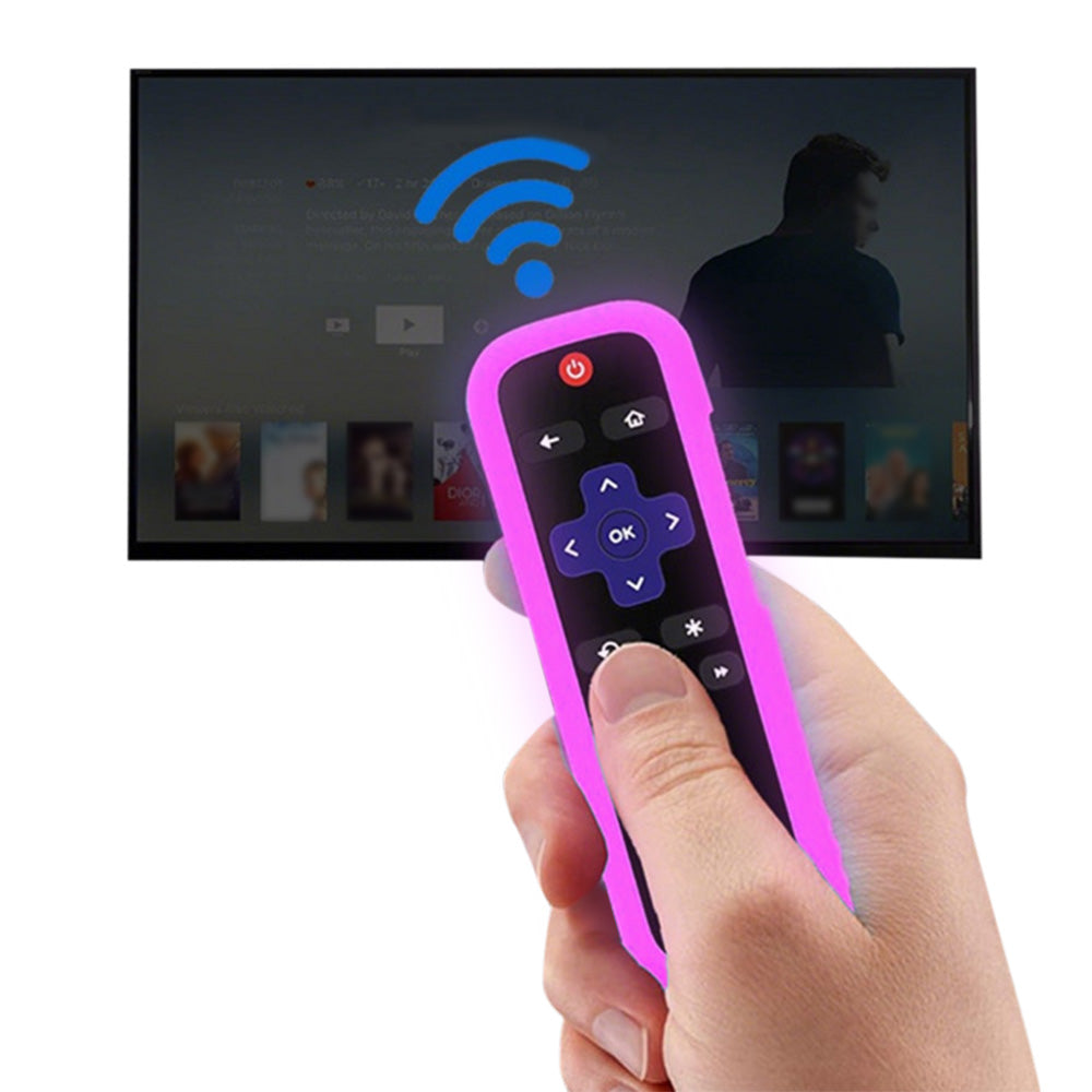 2 Pack Glow in The Dark Silicone Case Cover for Roku TV Remote