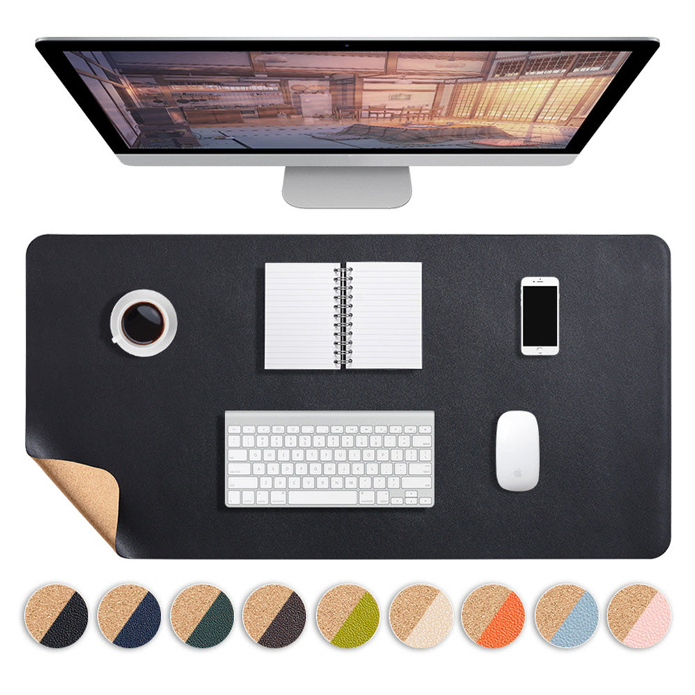 Large Water-Resistant Mouse Pad Leather Desk Pad Protector Non-Slip Desk Mat
