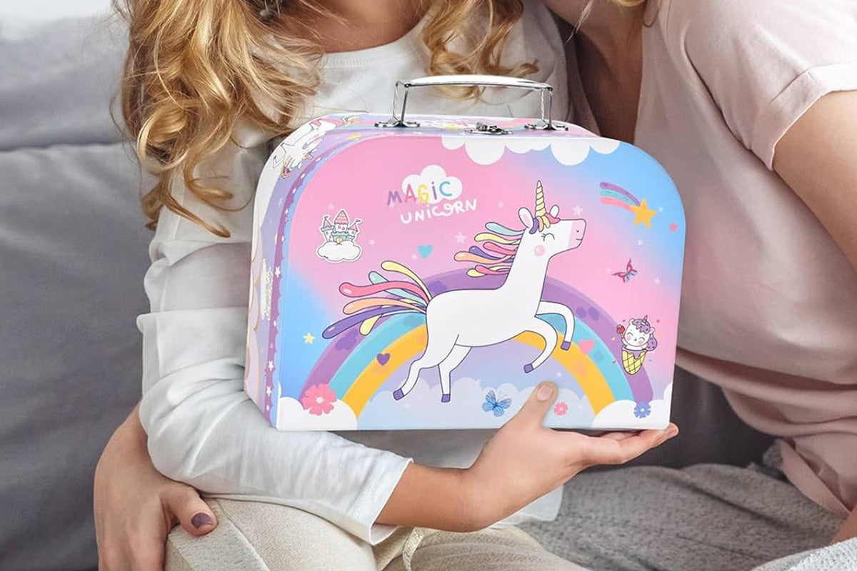 Pretend Play Tea Party Set with Dessert and Carrying Case for Role Play