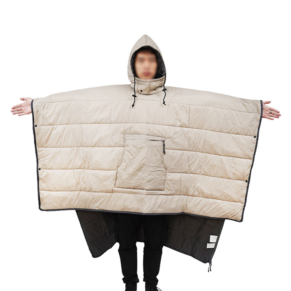 Camp Thermal Poncho Sleeping Bag Wearable Hooded Blanket