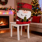 Christmas Chair Covers with Santa Hat for Holiday Dinner Party