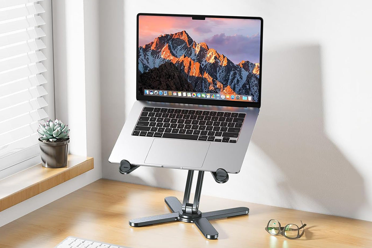 360 Degree Rotating Aluminum Laptop Stand Adjustable Desktop Holder for Notebook