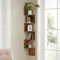 5 Tier Large Zigzag Corner Wall Mounted DVD CD Storage Display Shelf