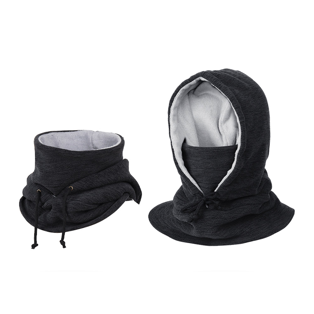 2Pcs Thick Fleece Windproof Hooded Neck Warmer Winter Balaclava for Men