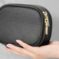 PU Leather Makeup Case Lighted Mirror LED Travel Cosmetic Organizer