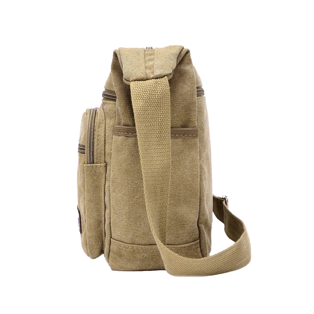 2Pcs Men's Canvas Shoulder Messenger Bag Crossbody