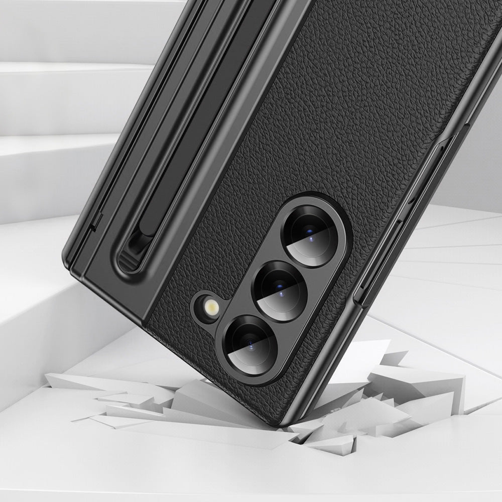 Phone Case for Samsung Z Fold 7 with Pen Holder Full Coverage Hinge Protection