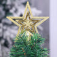 Christmas Ball Ornaments Christmas Tree Decoration-Gold and Tree Top Star and Letter Plaque