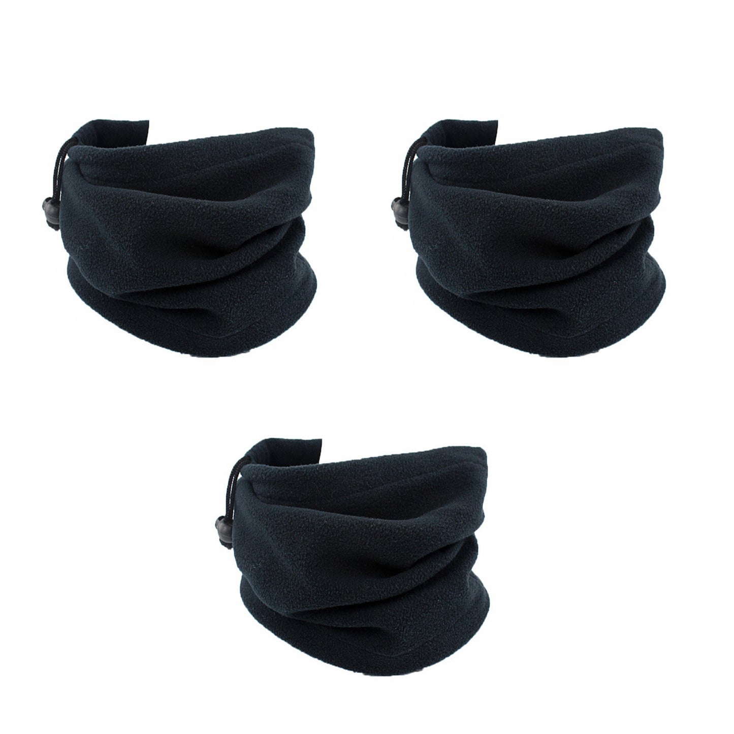 3Pcs Unisex Polar Fleece Neck Warmer 3 In 1 Multifunctional Scarf