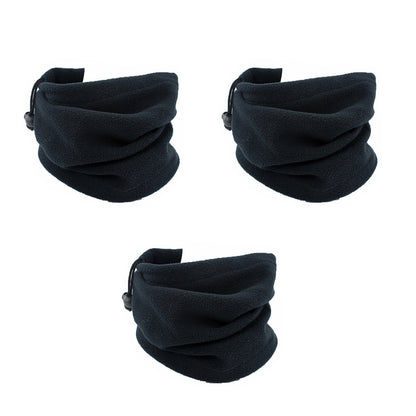 3Pcs Unisex Polar Fleece Neck Warmer 3 In 1 Multifunctional Scarf