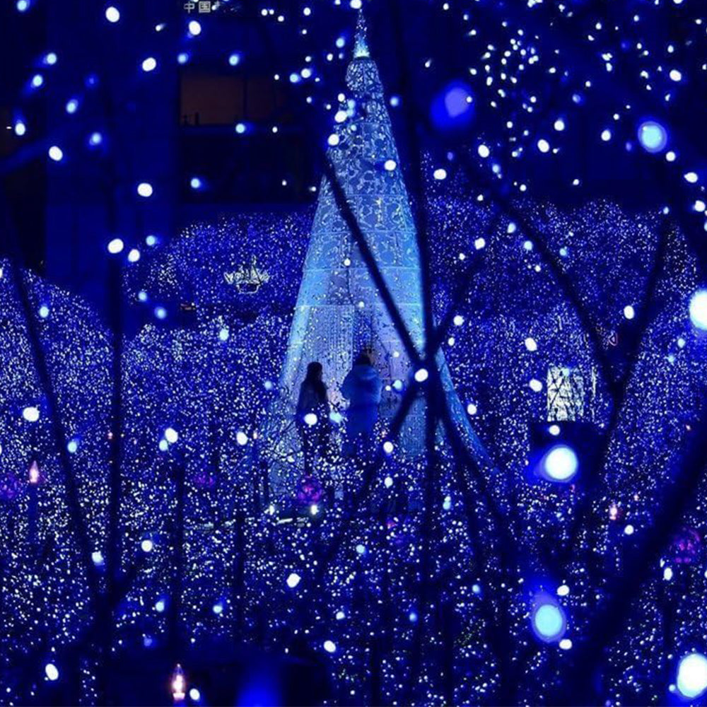 Outdoor Solar String Lights with 8 Modes for Garden Decoration-Blue
