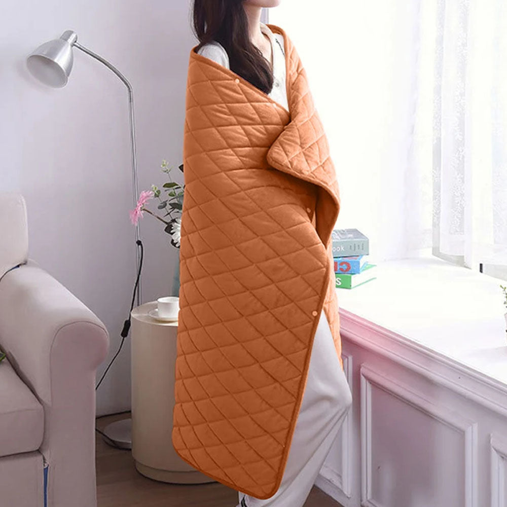 140x100cm USB Plug Electric Heated Shawl Blanket with 3 Heating Levels