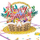 3D Pop Up Happy Birthday Card with Envelope