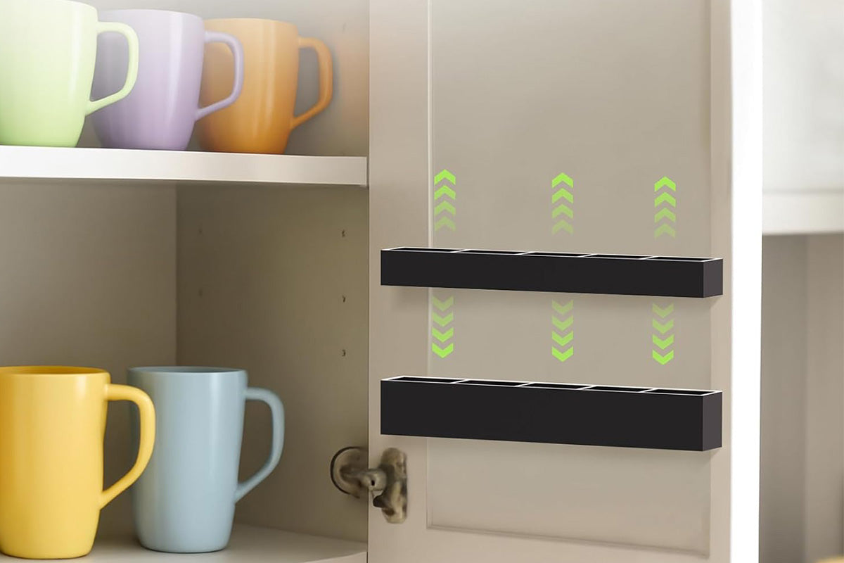 Straw Holder for Cabinet Door Reusable Straw Storage for Kitchen Cupboard