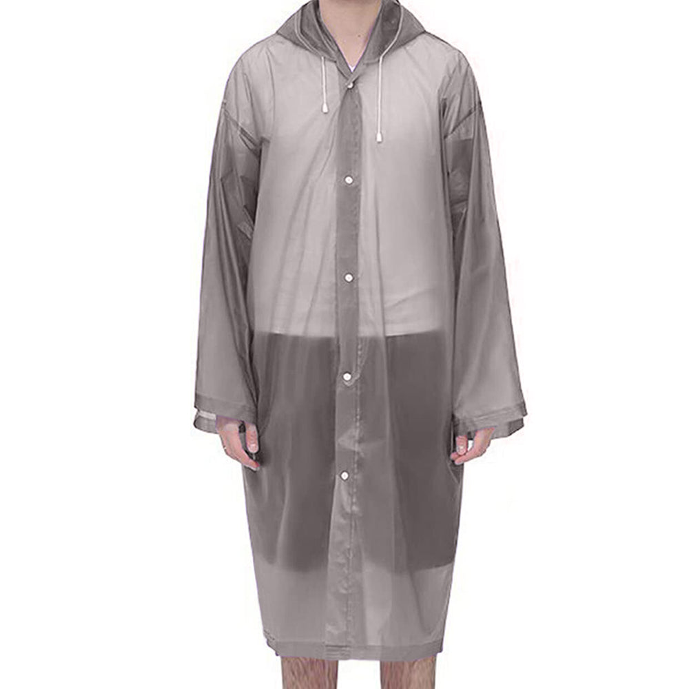 EVA Reusable Unisex Waterproof Hooded Raincoat