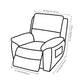 4 Pieces Set Printed Recliner Chair Cover
