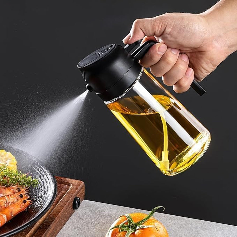 2-in-1 470ML Olive Oil Dispenser and Oil Sprayer