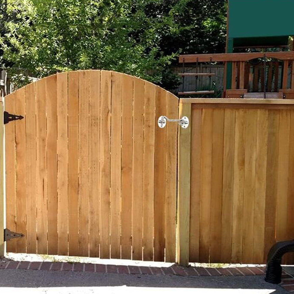 Cabin Hook Eye Brass Gate Hook Window Barn Door Latch Shed Lock Catch Holder