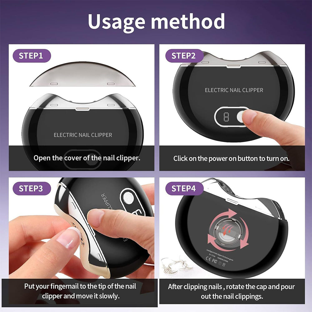 USB Rechargeable Nail Clippers for Manicure Home Use