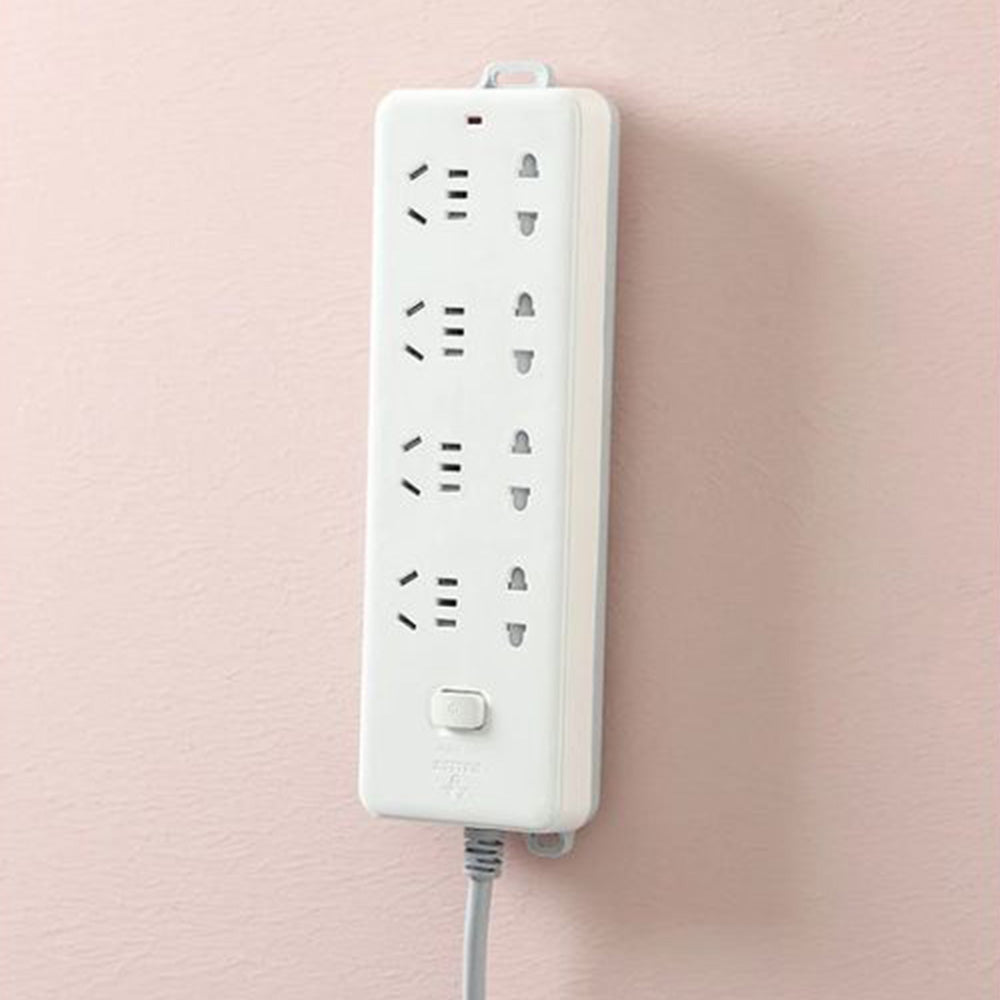 4PCS No-Drill Power Strip Holders Adhesive Wall Mount Socket Organizer