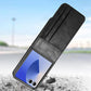 PU Wallet Card Holder Case for Samsung Galaxy Z Flip 6 7 8 with Stand-Black
