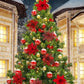 24Pcs Artificial Flowers Christmas Tree Decorations for Wreath Fireplace Stairs