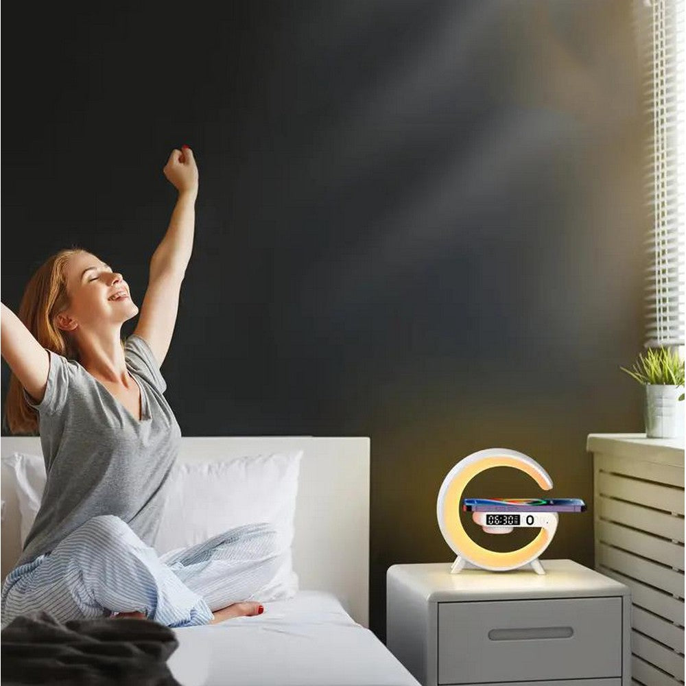 3 in 1 Night Light Bluetooth Speaker with USB Wireless Charger