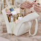 PU Leather Travel Cosmetic Bag with Handle
