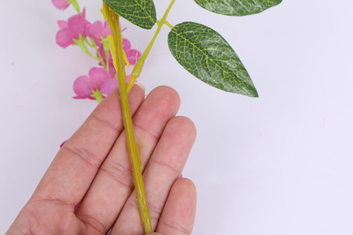 4Pcs Artificial Silk Wisteria Vine Hanging Garland 1.8 m for Home and Garden Decoration