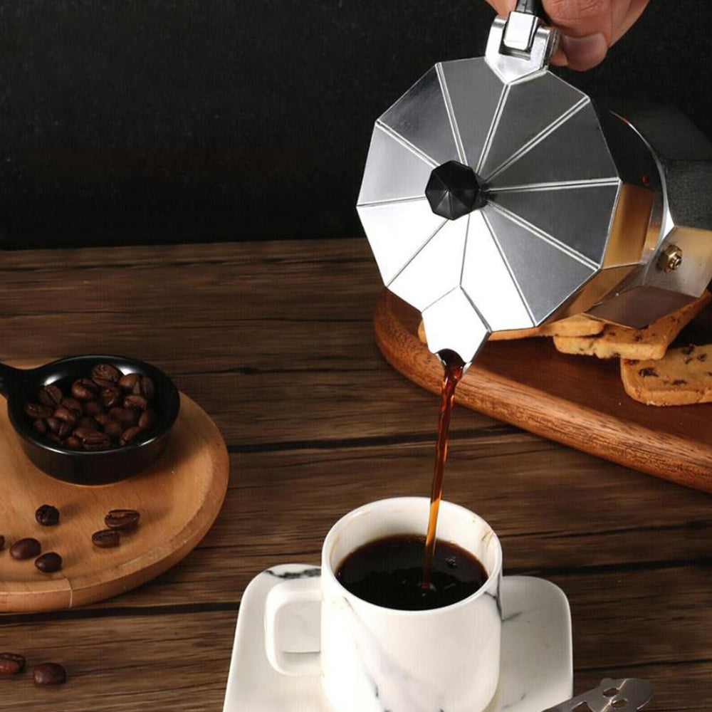 Coffee Maker Moka Percolator Stove Top Espresso Latte Stainless Pot