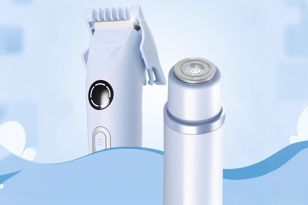 4-in-1 Women's Dual Heads Electric Shaver Cordless Body Hair Trimmer with 4 Heads Hair Removal Kit