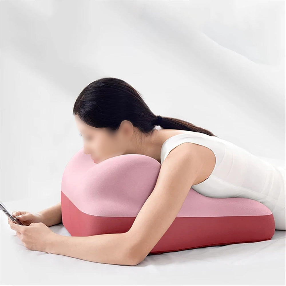 Ergonomic Memory Foam Reclining Pillow Prone Reading Cushion for Bed and Sofa