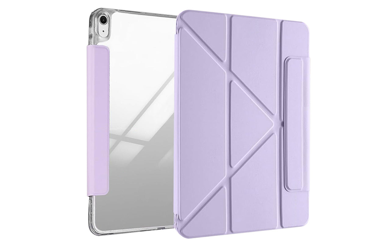Anti-Bending PC Tablet Case with Multi-Angle Stand Pencil Holder for iPad
