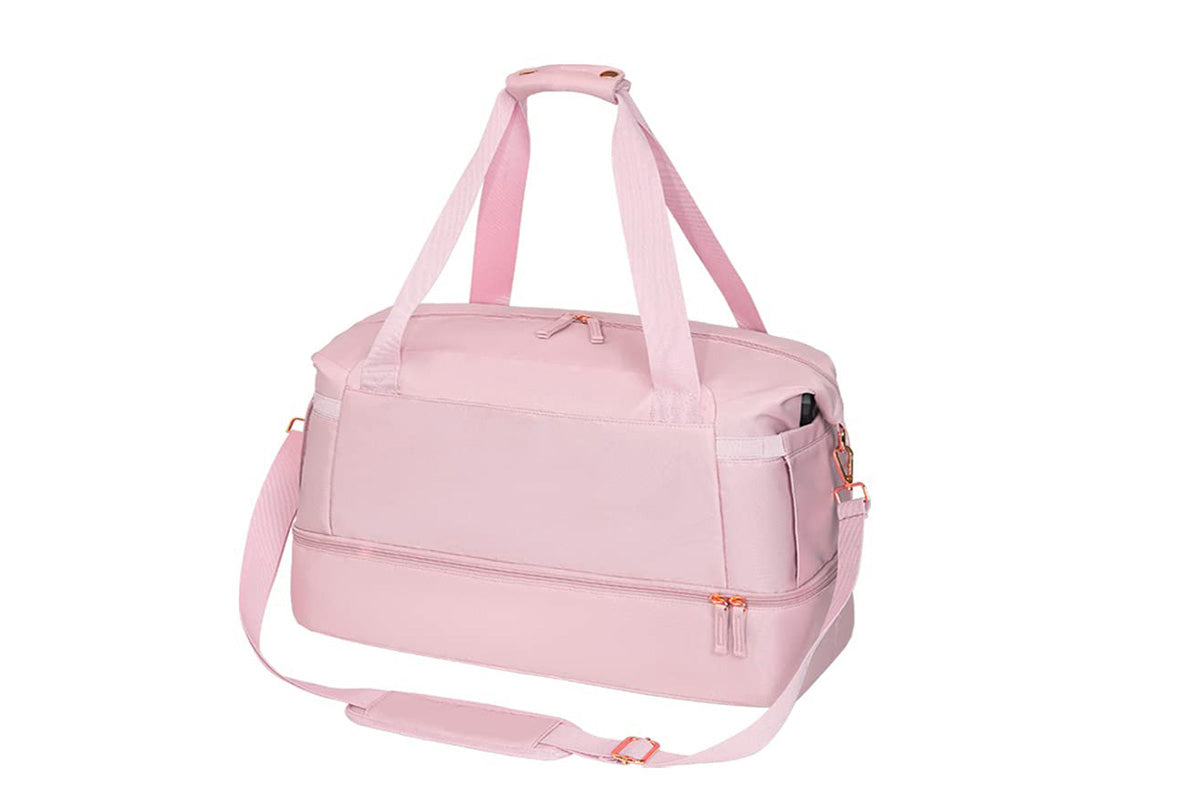37L Women Fitness Travel Bag Waterproof Pocket USB Charging Carry On Overnight Bag